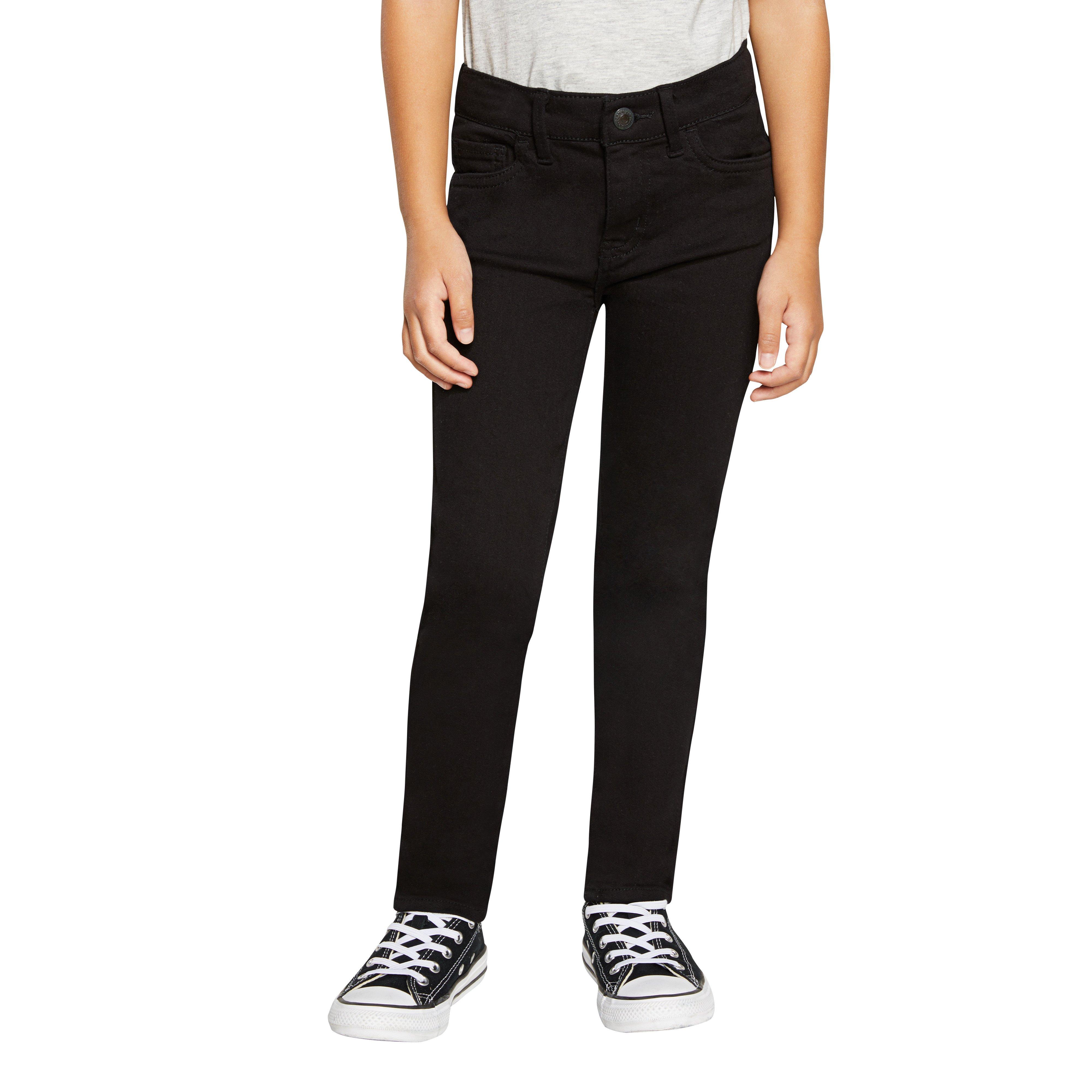 Levi's Little Girls' 710 Super Skinny Fit Slim Black Wash Denim Jeans - BLACK